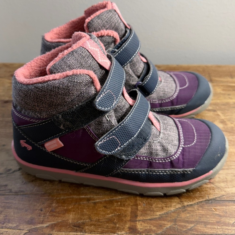 See Kai Run Sam Waterproof Winter Boots Purple Gray 3M Thinsulate Size 3 Kid